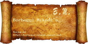 Borhegyi Mikeás névjegykártya